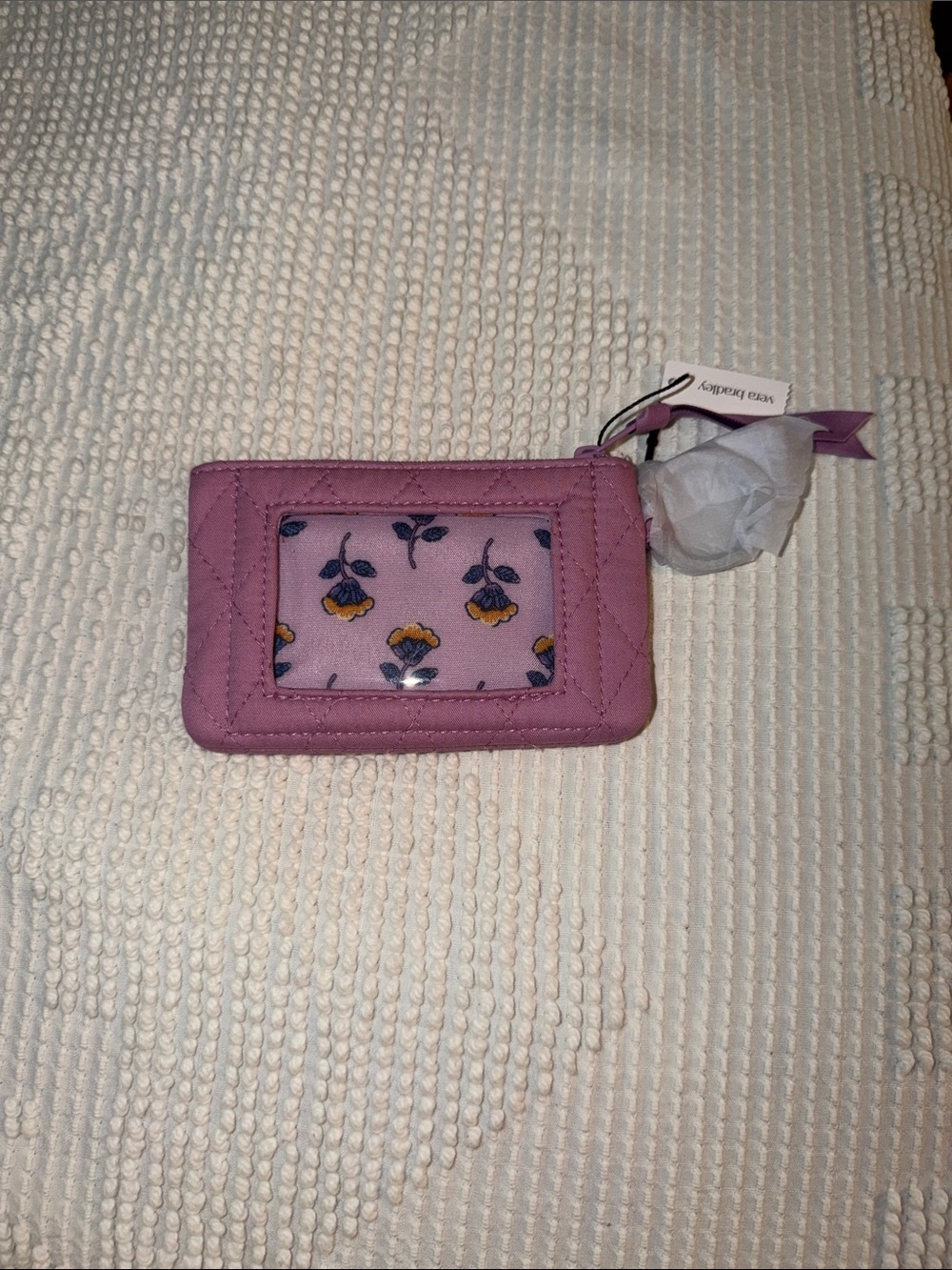 NWT Vera Bradley pink Floral ID Card Holder wallet - Picture 2 of 4